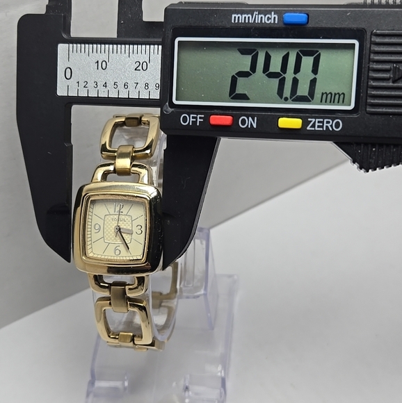 Womens Fossil Gold Tone 24mm Watch Geometric New Battery ES-2270 - Picture 4 of 9